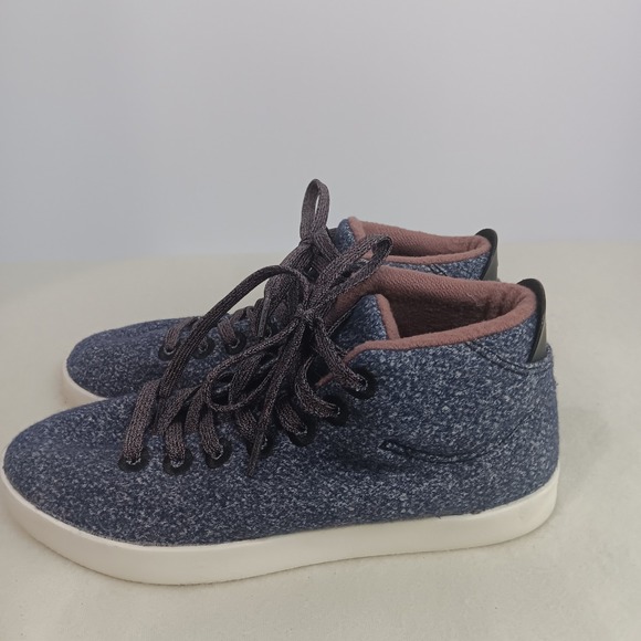 allbirds Shoes - Allbirds WPM Wool Piper Shoes Blue Casual Sneakers Mid Top Lace Womens Size 8